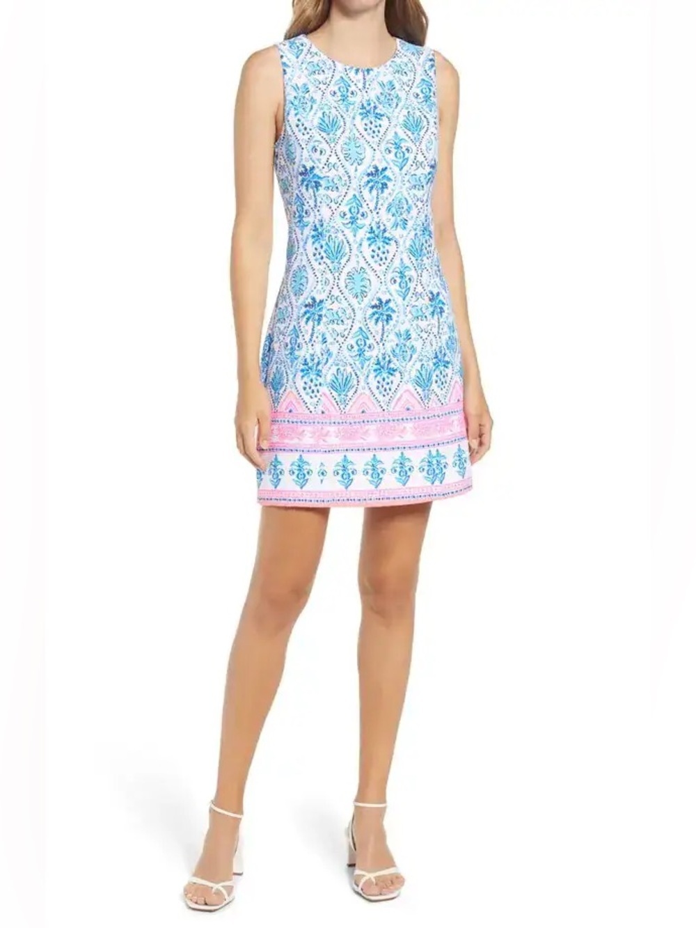 Lilly Pulitzer Mila Stretch Shift Dress Isle of Tile Engineered Resort Size 0